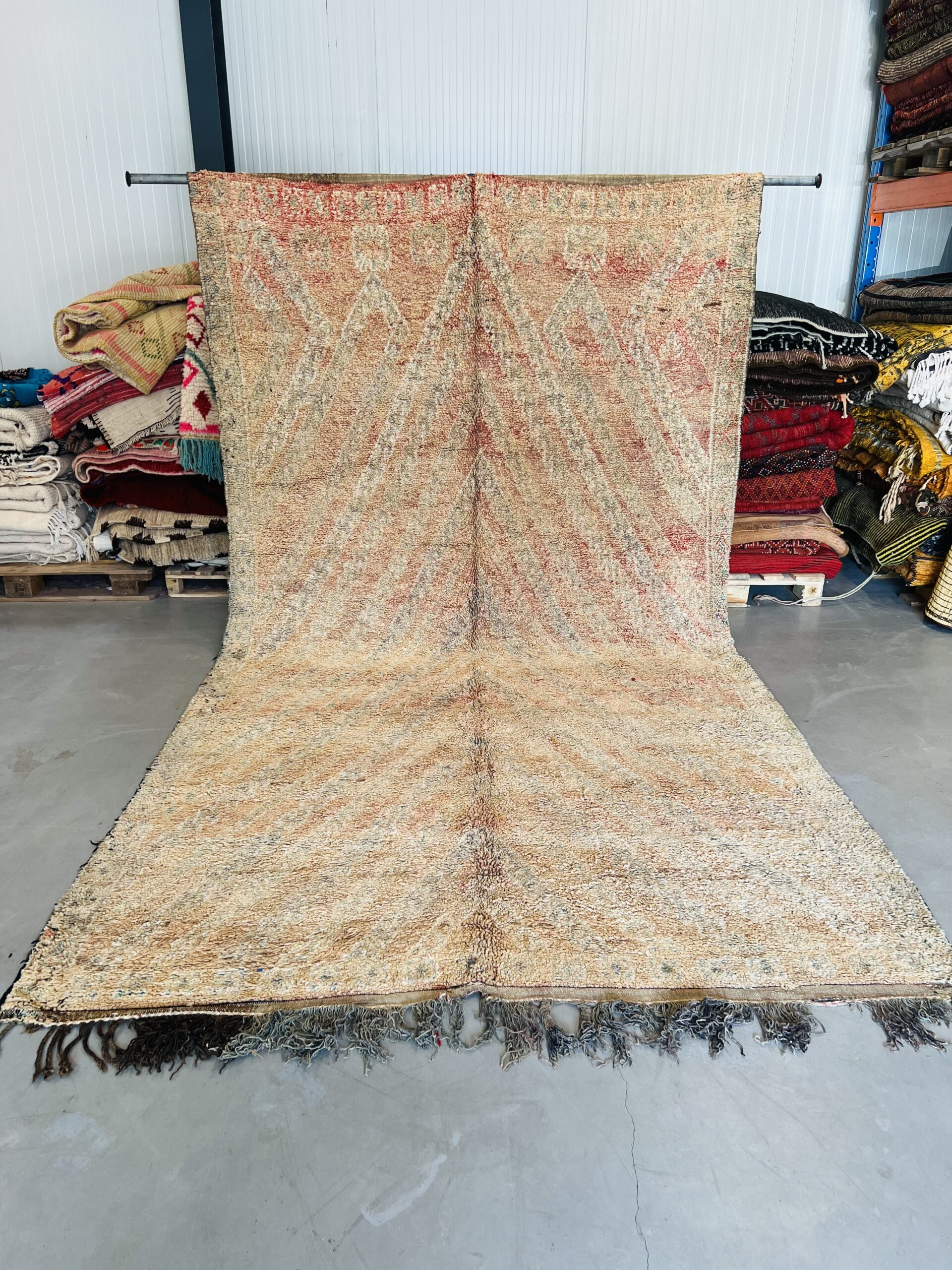 Vintage Beni Mguild Rug 367 x 206 - Moroccan Beni Ouarain rug