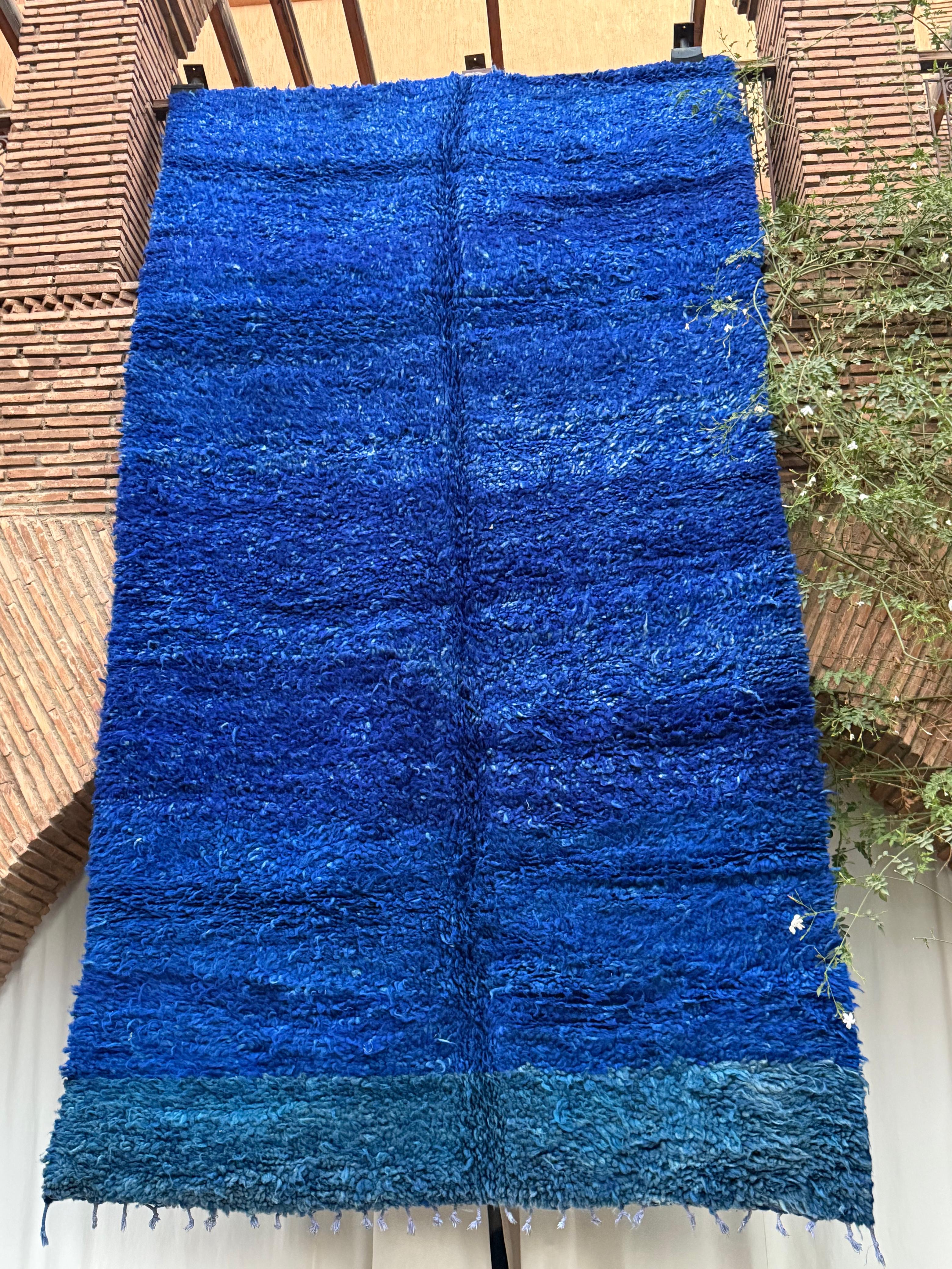 Beni Mguild Indigo Rug 340 x 190 - Moroccan Beni Ouarain rug