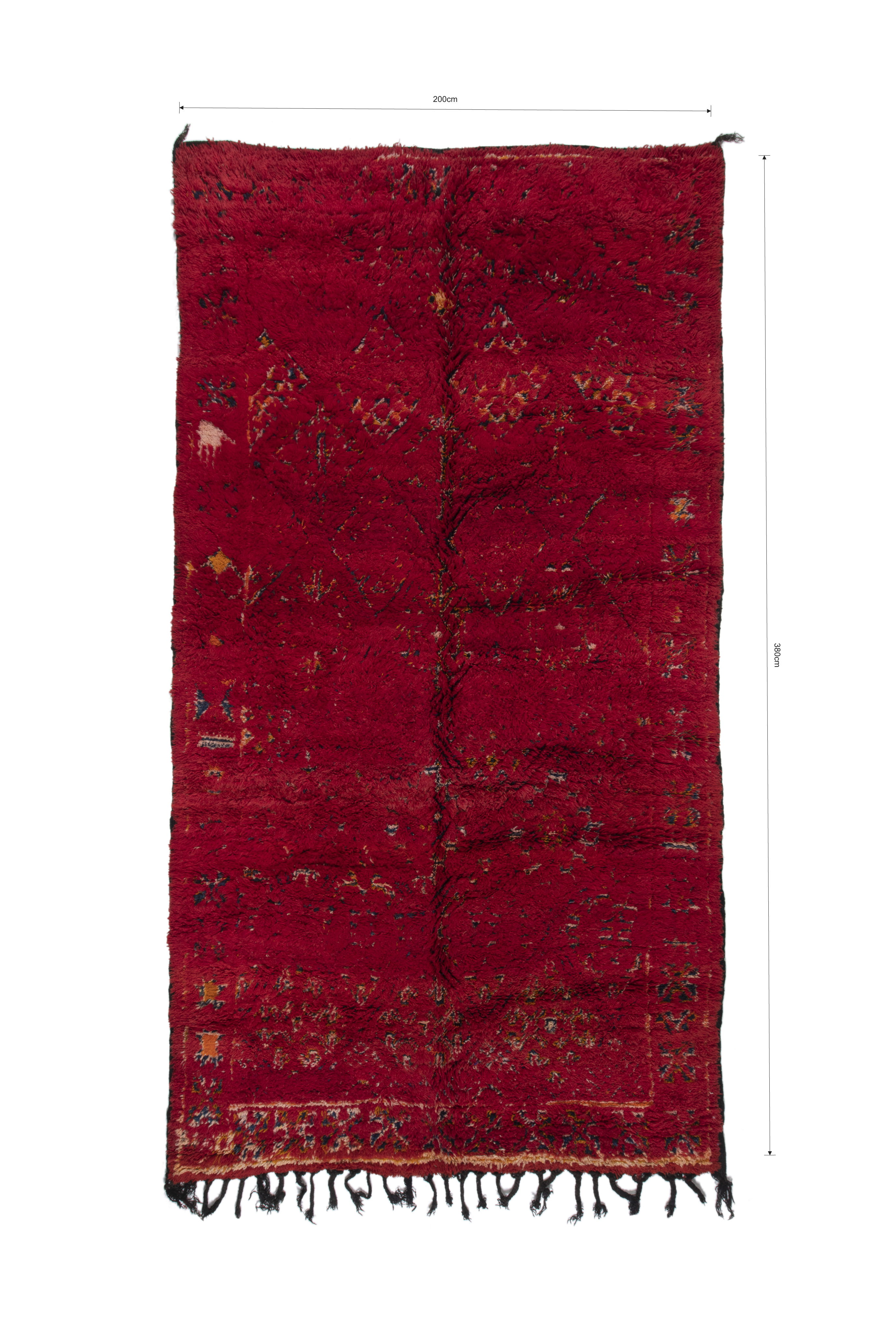 Vintage Zayane Rug 380 x 200 - Moroccan Beni Ouarain rug