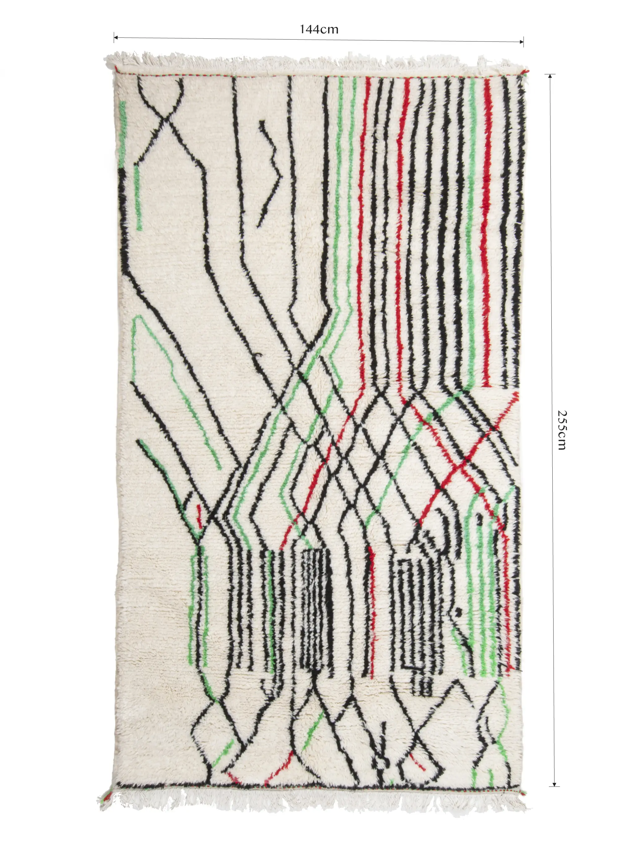 Azilal rug 255 x 144 - Moroccan Beni Ouarain rug