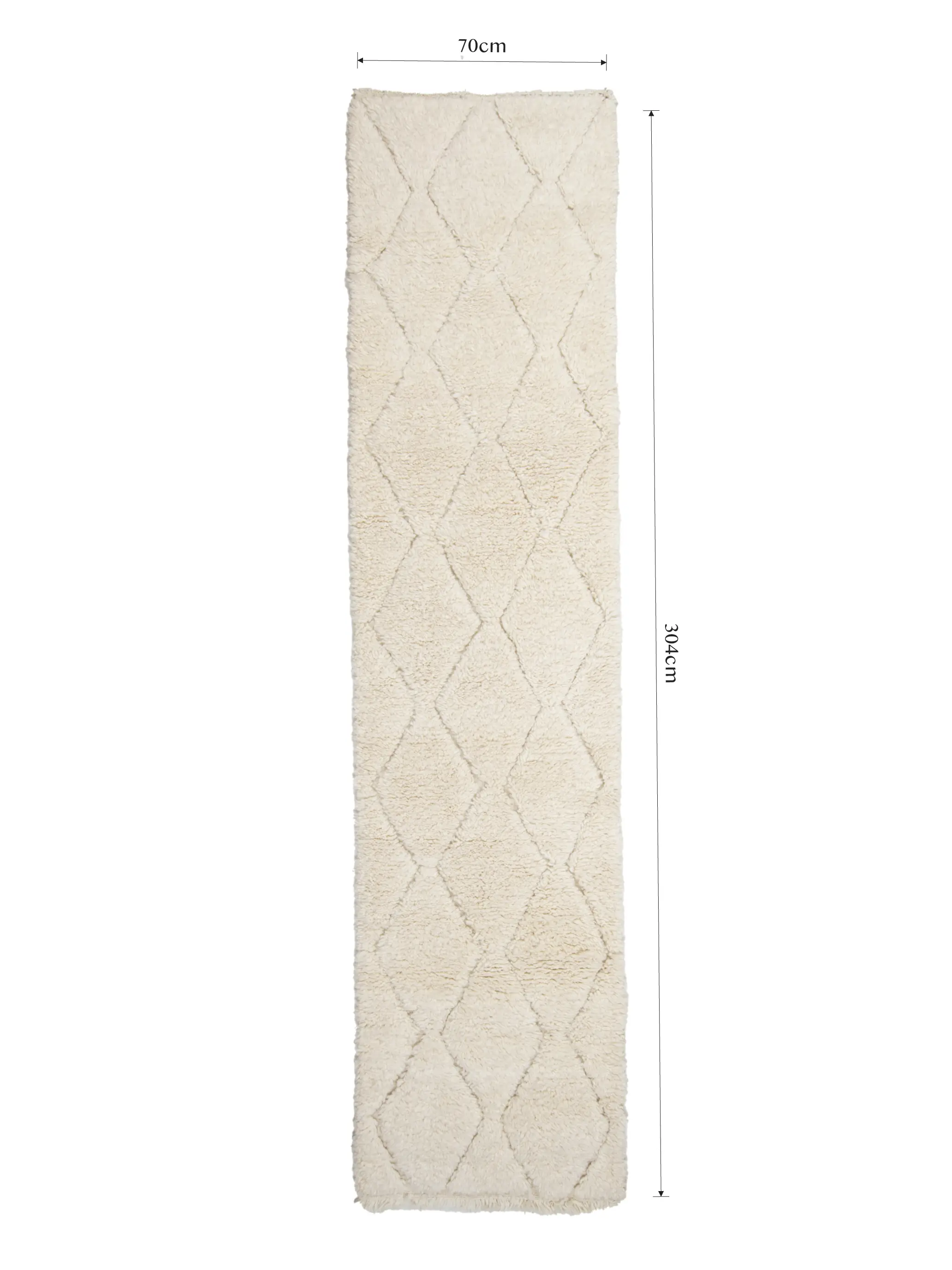 Modern Beni Ouarain Runner 304 x 70 - Moroccan Beni Ouarain rug