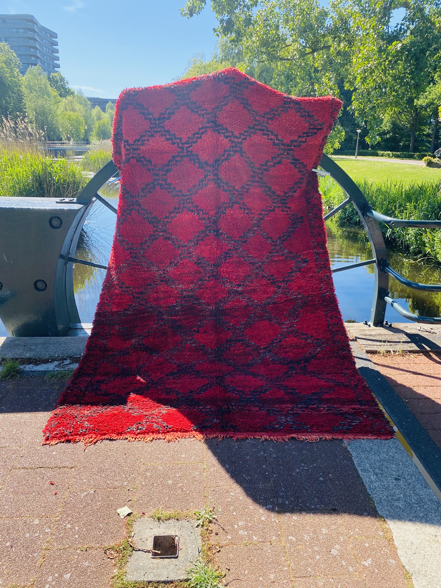 Vintage Zemmour Rug 363 x 180 - Moroccan Beni Ouarain rug