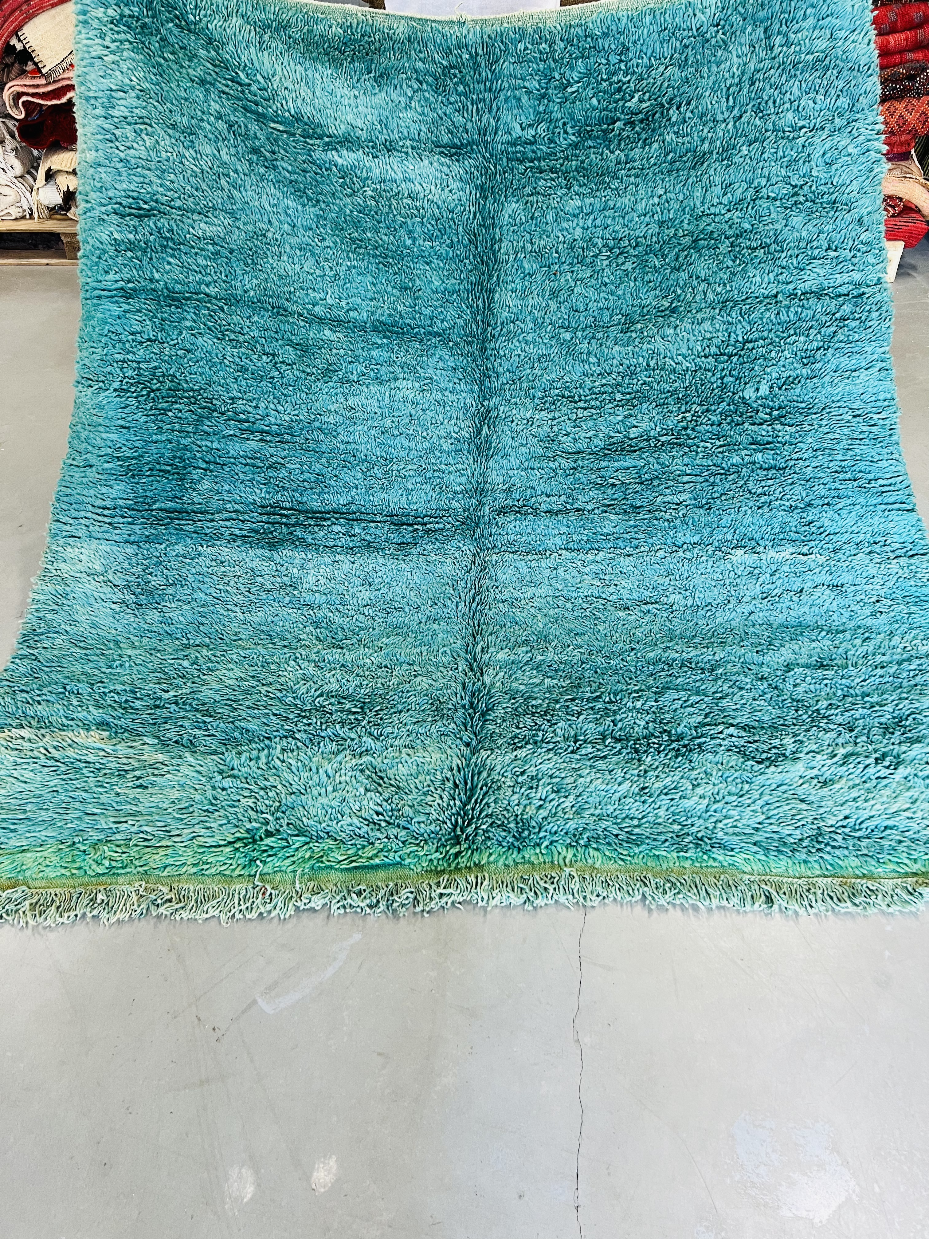 Talsint Turquoise Customized - Moroccan Beni Ouarain rug