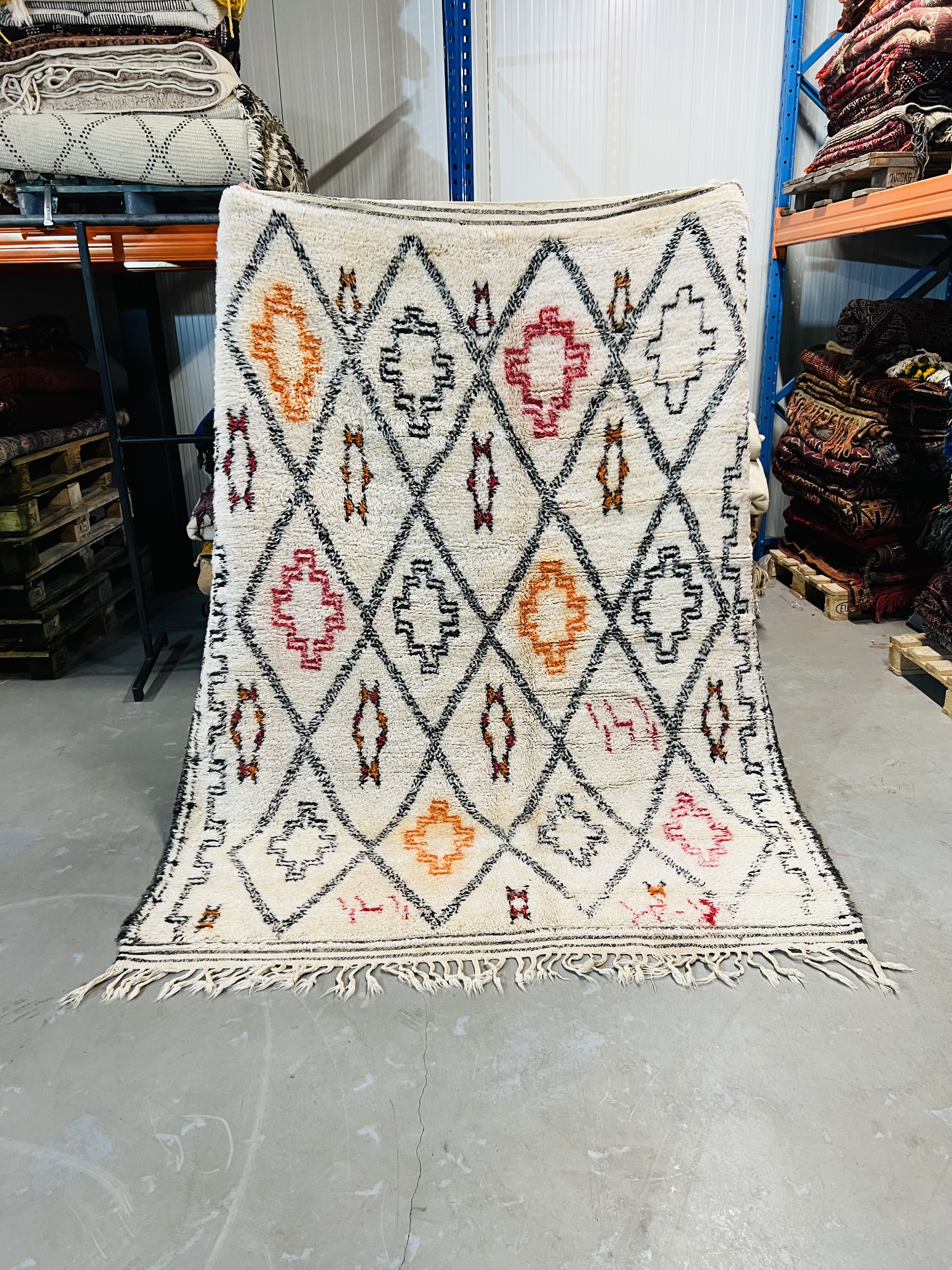 Vintage Beni Ouarain 235 x 175 - Moroccan Beni Ouarain rug