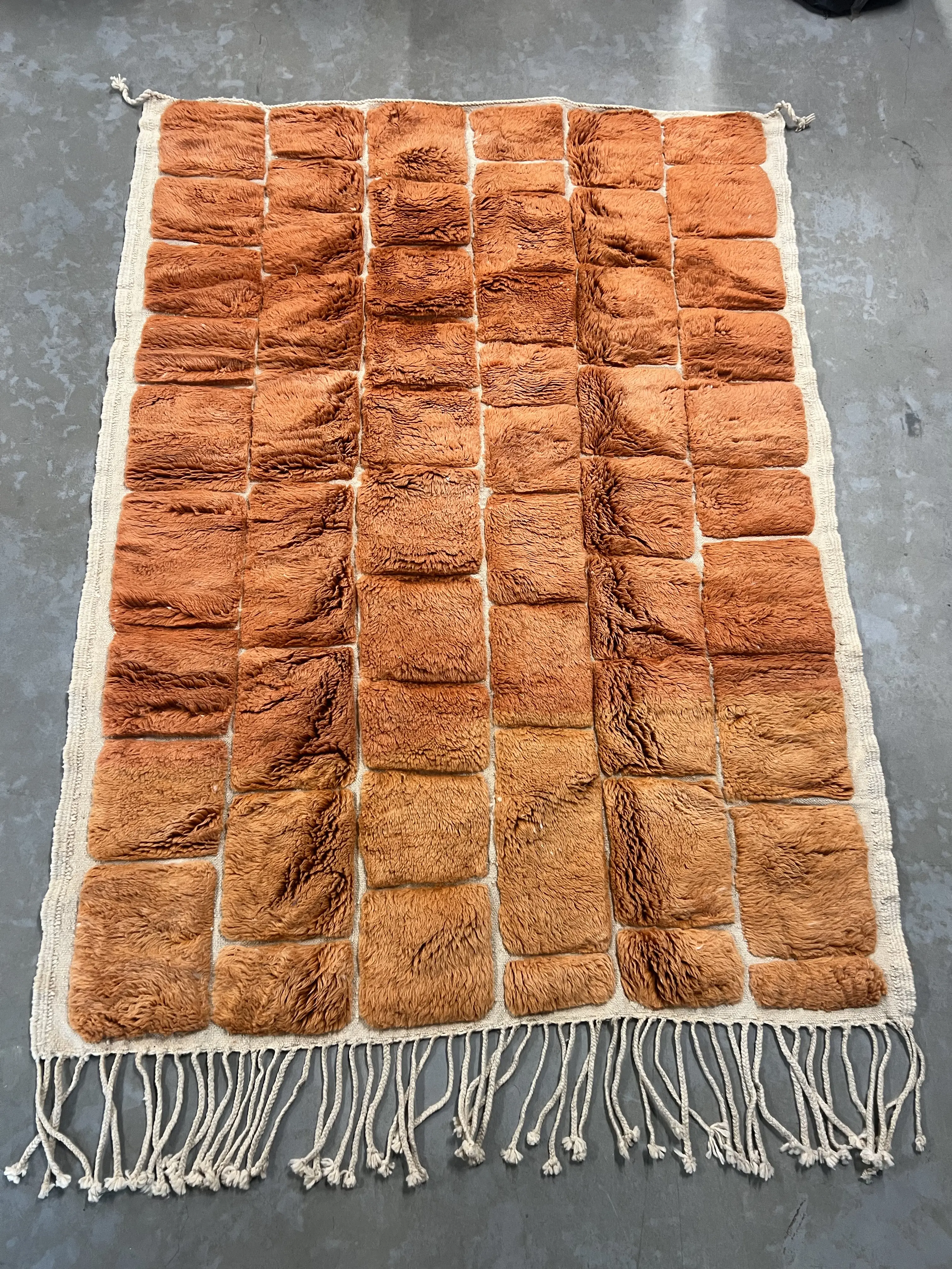 Beni Mrirt Rug Bricks 208 x 159 - Moroccan Beni Ouarain rug