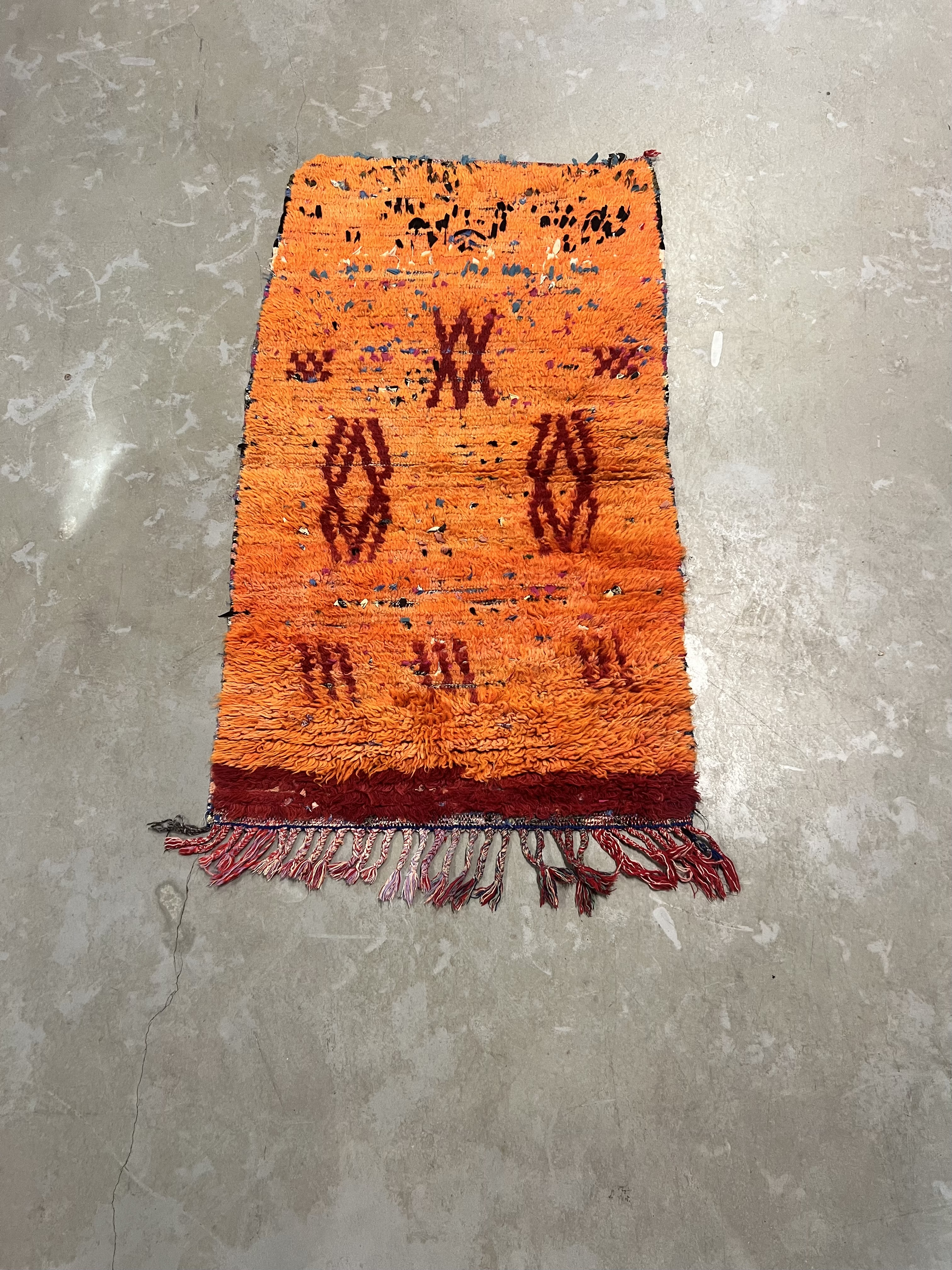 Vintage Azilal Runner 122 x 71 - Moroccan Beni Ouarain rug