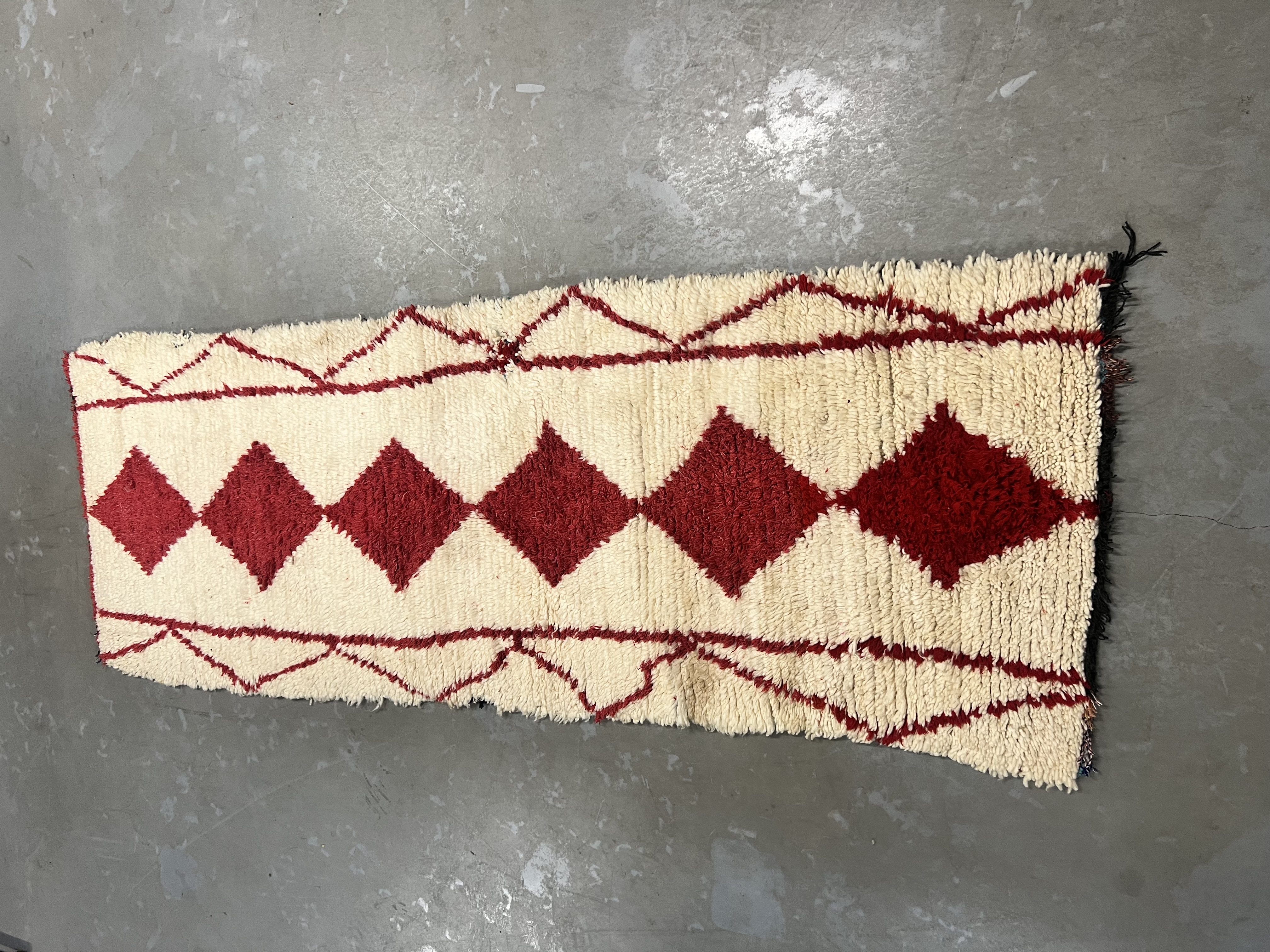 Vintage Azilal Runner 265 x 90 - Moroccan Beni Ouarain rug