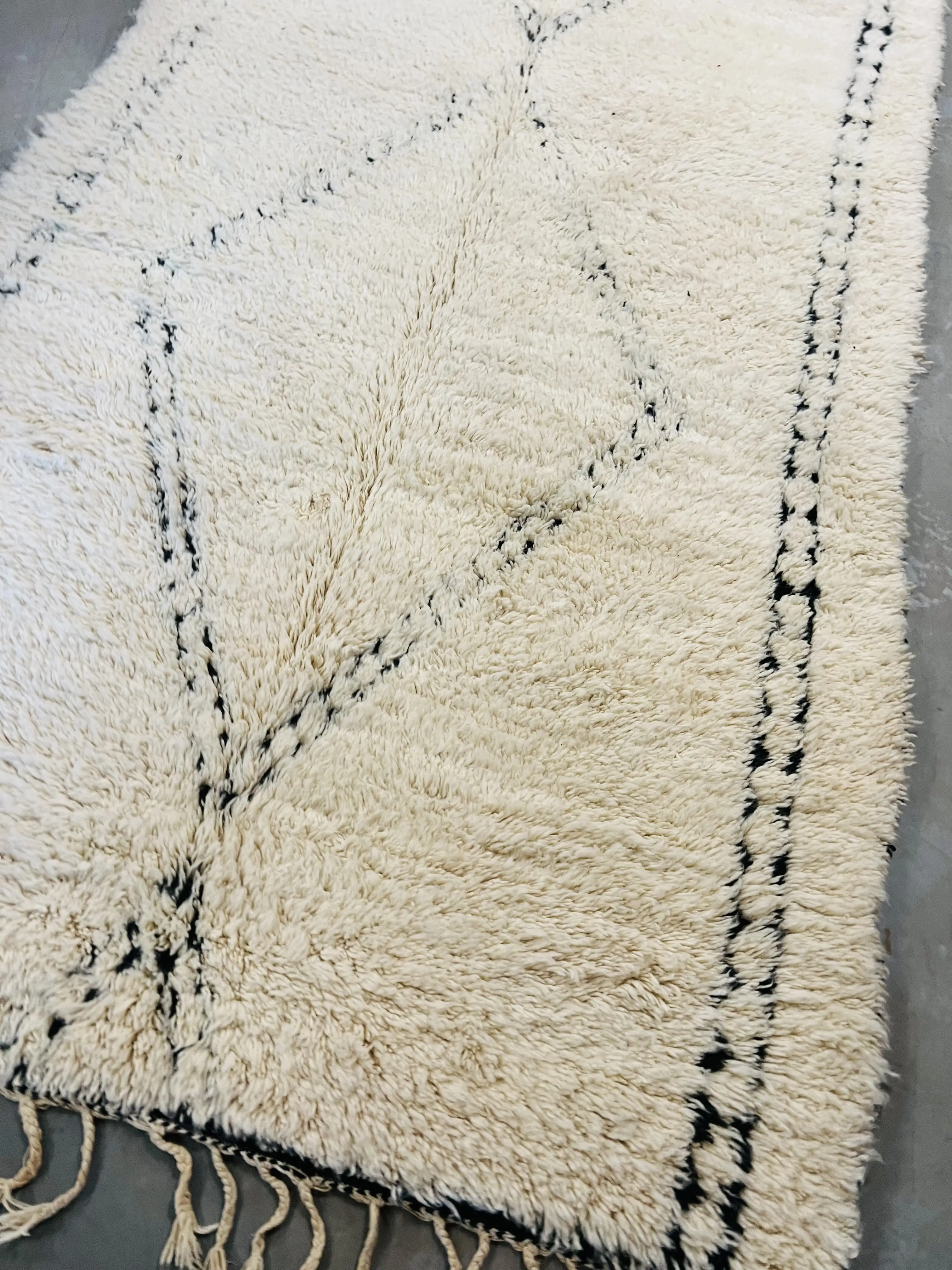 Vintage Beni Ouarain Rug 477 x 215 - Moroccan Beni Ouarain rug