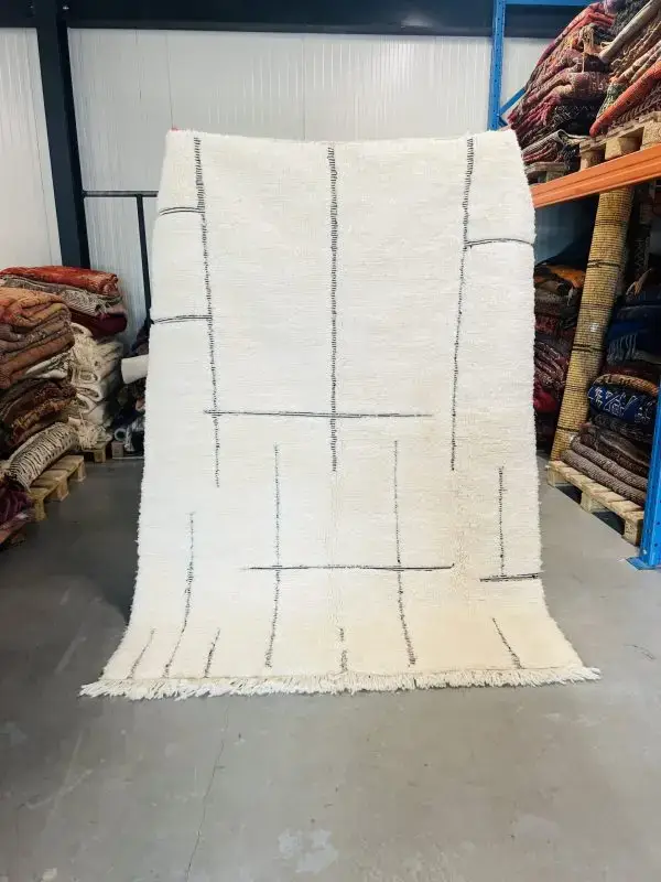 Modern Beni Ouarain 215 x 154 - Handmade Moroccan Beni Ouarain rug